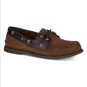 NWT Mens Sperry Top Sider A/O Brown Buck Boat Shoe